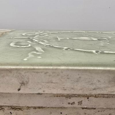 LOT 206: 14 Architectural Salvage Glazed Ceramic Wall Tiles