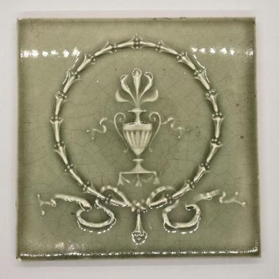 LOT 206: 14 Architectural Salvage Glazed Ceramic Wall Tiles
