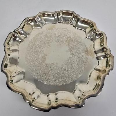 LOT 210: Godinger "1855 Email de Limoges" Collector's Plate, Glazed Ceramic Jug, Silver-plate Trays, Alabaster Carved...