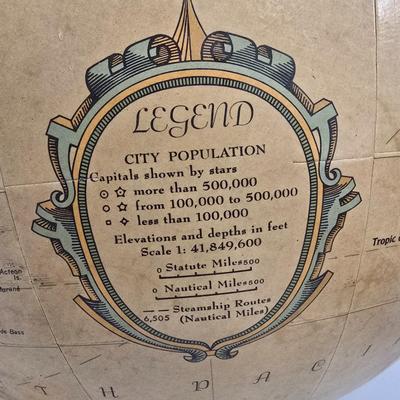 LOT 211: Globe with Two Wood Model Ships