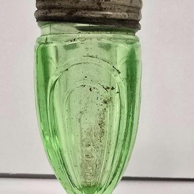 LOT 214: Wm.A. Rogers Oneida Silver plate Flatware, Hazel Atlas "Ribbon" Uranium Glass Shaker with Green Glass Shaker,...
