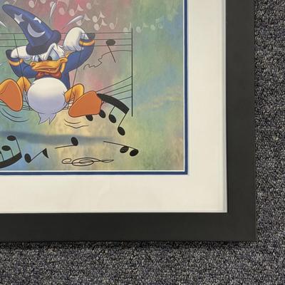 LOT 224: Disney Donald Duck 2003 Mickeys Philharmagic Framed Art w/Pin and COA