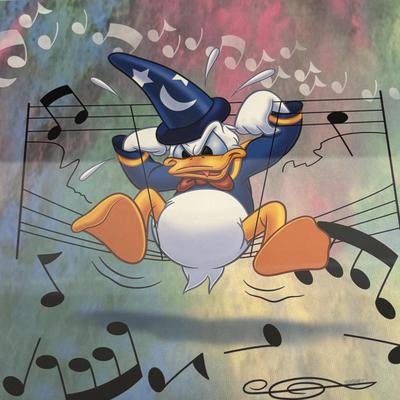 LOT 224: Disney Donald Duck 2003 Mickeys Philharmagic Framed Art w/Pin and COA