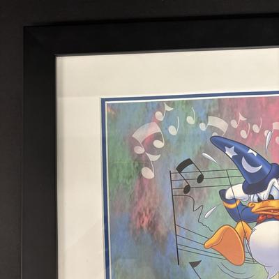 LOT 224: Disney Donald Duck 2003 Mickeys Philharmagic Framed Art w/Pin and COA