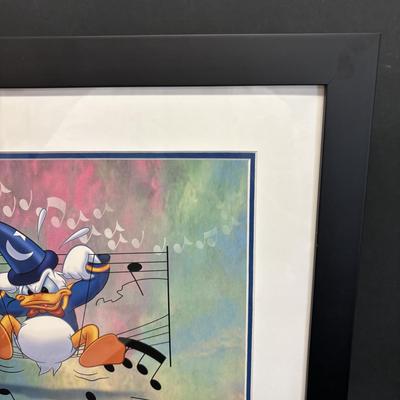 LOT 224: Disney Donald Duck 2003 Mickeys Philharmagic Framed Art w/Pin and COA