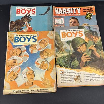 LOT 226: Vintage Magazines: Front Page Detective, Varsity, The Open Road for Boys