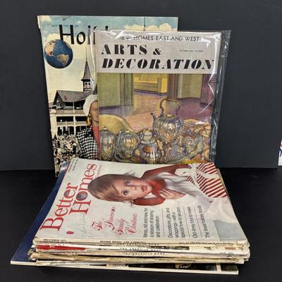 LOT 228: Vintage Magazines: American Home, House Beautiful, Arts & Decoration