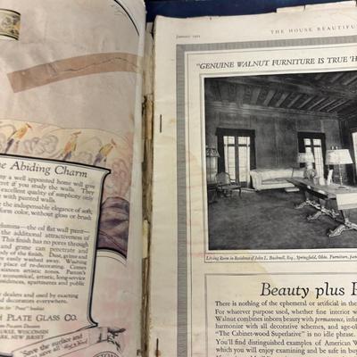 LOT 228: Vintage Magazines: American Home, House Beautiful, Arts & Decoration
