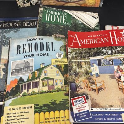 LOT 228: Vintage Magazines: American Home, House Beautiful, Arts & Decoration