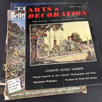 LOT 228: Vintage Magazines: American Home, House Beautiful, Arts & Decoration