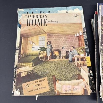 LOT 228: Vintage Magazines: American Home, House Beautiful, Arts & Decoration
