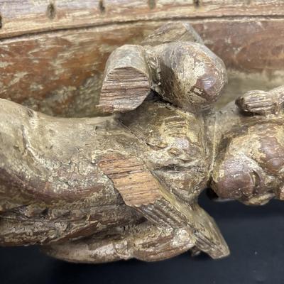 LOT 230: Antique Architectural Carved Wood Corbel