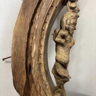 LOT 230: Antique Architectural Carved Wood Corbel