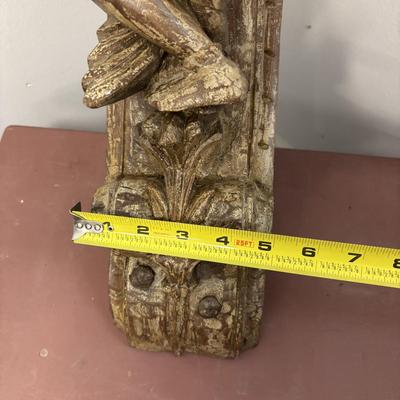 LOT 230: Antique Architectural Carved Wood Corbel