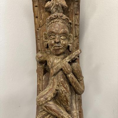 LOT 230: Antique Architectural Carved Wood Corbel