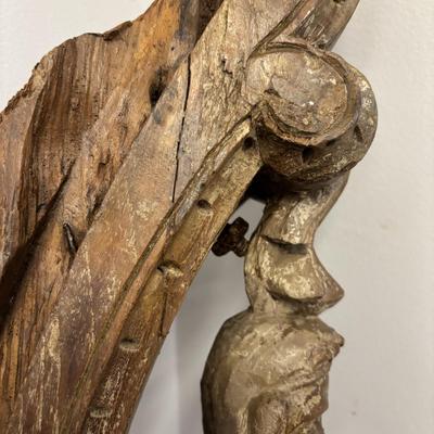 LOT 230: Antique Architectural Carved Wood Corbel