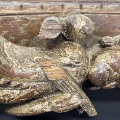 LOT 230: Antique Architectural Carved Wood Corbel