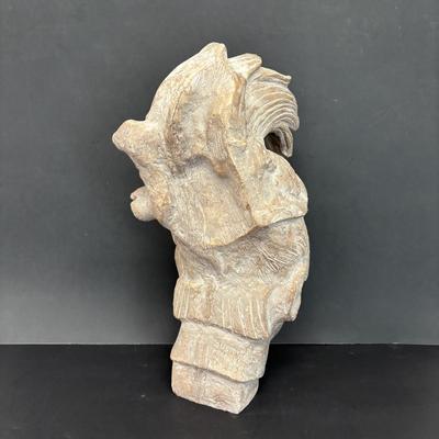 LOT 232: Archaeological Stucco on Ceramic Statuette: "Mayan King of Palenque"