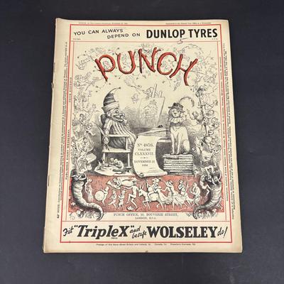 LOT 233: Royal Daulton Tobey Mugs: Tam O'Shanter & The Lawyer along with Vintage Punch Magazines