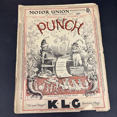 LOT 233: Royal Daulton Tobey Mugs: Tam O'Shanter & The Lawyer along with Vintage Punch Magazines