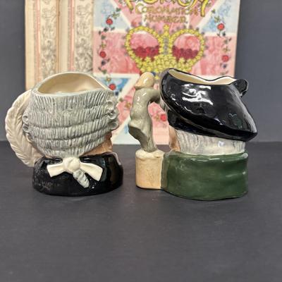 LOT 233: Royal Daulton Tobey Mugs: Tam O'Shanter & The Lawyer along with Vintage Punch Magazines