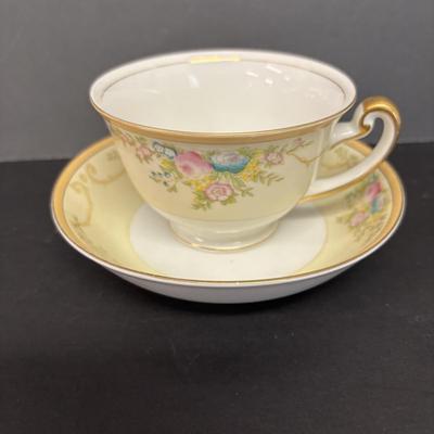 LOT 234: Hand Crafted Thai Silk Pillow Cover, Solid Brass Heron Bird, World Globe & Vintage Teacup