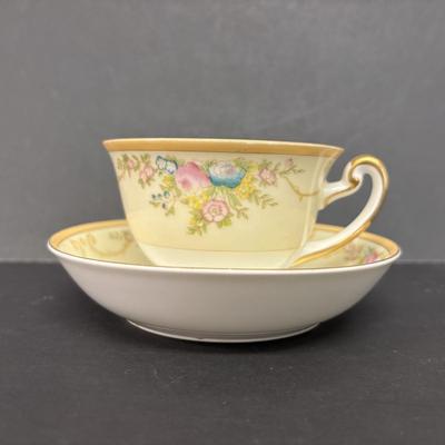 LOT 234: Hand Crafted Thai Silk Pillow Cover, Solid Brass Heron Bird, World Globe & Vintage Teacup