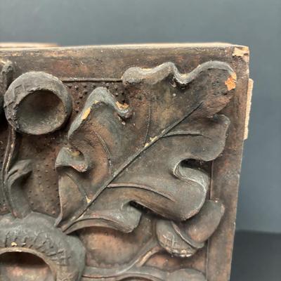 LOT 235: Set of 2 Architectural Red Bricks w/Acorn Design