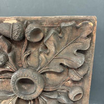 LOT 235: Set of 2 Architectural Red Bricks w/Acorn Design