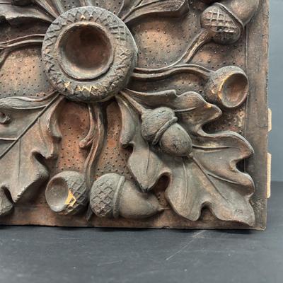 LOT 235: Set of 2 Architectural Red Bricks w/Acorn Design