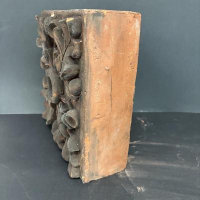 LOT 235: Set of 2 Architectural Red Bricks w/Acorn Design