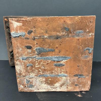 LOT 235: Set of 2 Architectural Red Bricks w/Acorn Design
