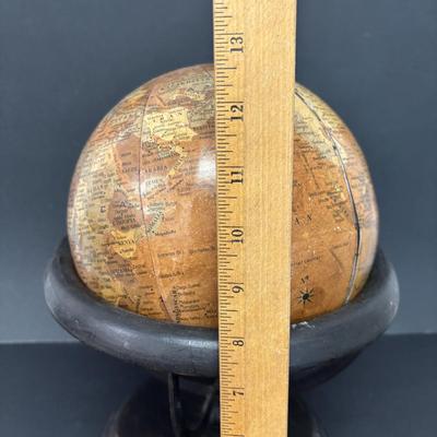 LOT 236: Home Decor: Brass Eagle Wall Lamp, Globe along with Matal Candle Wall Sconces