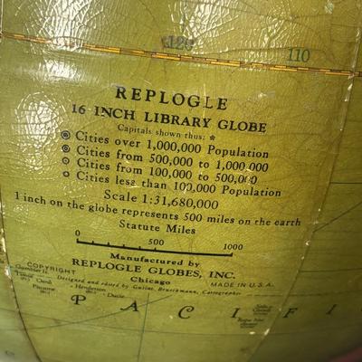 LOT 237: Vintage 16" Replodge Library Globe