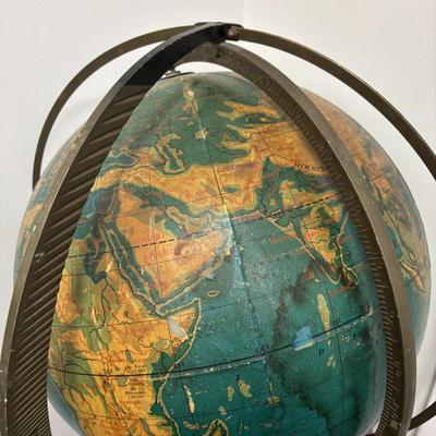 LOT 238: Vintage Cram's 16" Physical & Political Terrestrial Globe