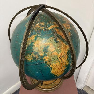 LOT 238: Vintage Cram's 16" Physical & Political Terrestrial Globe