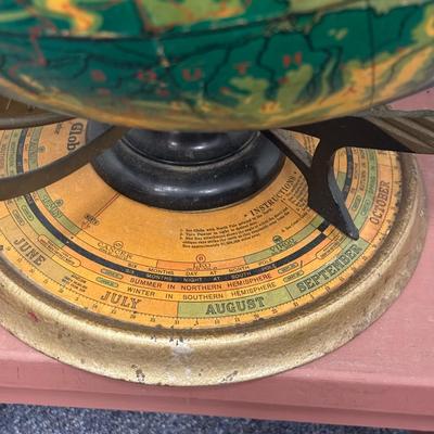 LOT 238: Vintage Cram's 16" Physical & Political Terrestrial Globe