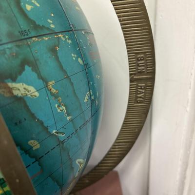 LOT 238: Vintage Cram's 16" Physical & Political Terrestrial Globe