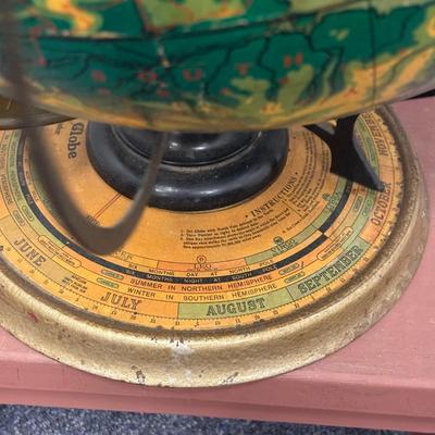 LOT 238: Vintage Cram's 16" Physical & Political Terrestrial Globe