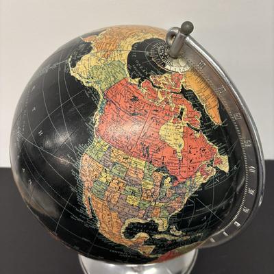 LOT 239: Set of 2 Vintage Replodge Globes: 12" Precision & 12" Starlight