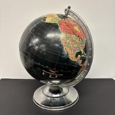 LOT 239: Set of 2 Vintage Replodge Globes: 12" Precision & 12" Starlight