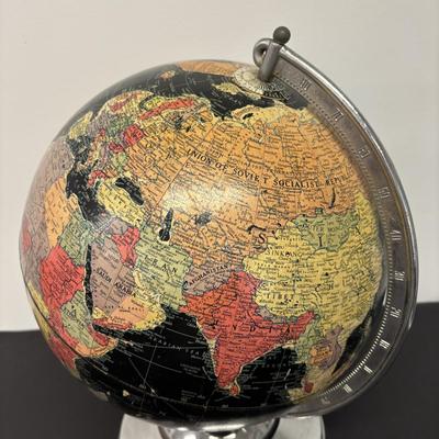 LOT 239: Set of 2 Vintage Replodge Globes: 12" Precision & 12" Starlight
