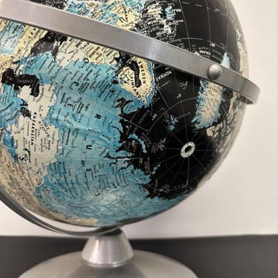 LOT 239: Set of 2 Vintage Replodge Globes: 12" Precision & 12" Starlight