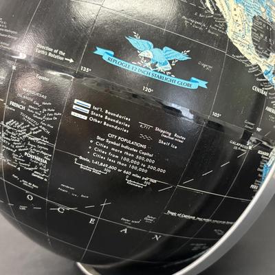 LOT 239: Set of 2 Vintage Replodge Globes: 12" Precision & 12" Starlight