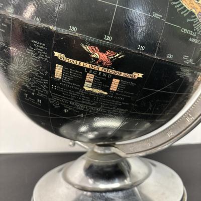 LOT 239: Set of 2 Vintage Replodge Globes: 12" Precision & 12" Starlight