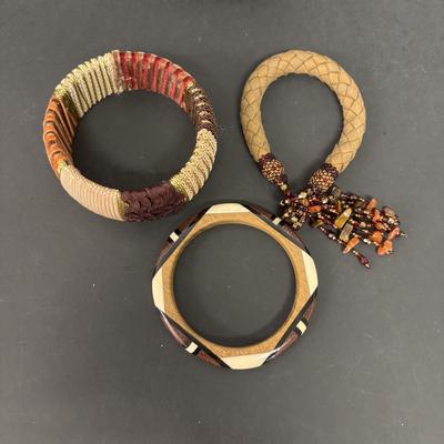 LOT 240: Fashion Jewelry Collection: Dana Buchana, Lia Sophia, Seasonal Whispers, Wooden Bangle, Pierced Earrings, Necklaces, Bracelets