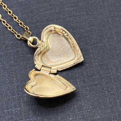 LOT 246: Vintage Gold Filled Jewelry Collection - Van Dell, Heart Locket, Brooch and More