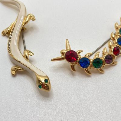 LOT 256: Collection of Colorful and Shiny Brooches and Pins - Coro and More