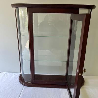 Glass & Wooden Curio Two Shelf Cabinet (G-MG)