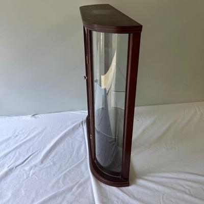 Glass & Wooden Curio Two Shelf Cabinet (G-MG)